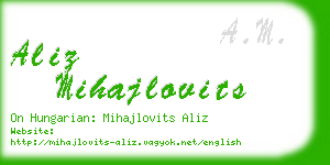 aliz mihajlovits business card